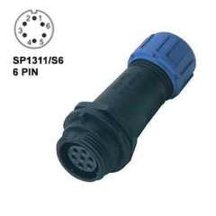 IP68 SP1311/S6IIN 5-8mm Kablo Tipi Dişi Su Geçirmez Konnektör