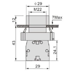 LAY5-BA31 Metal Yaylı Buton