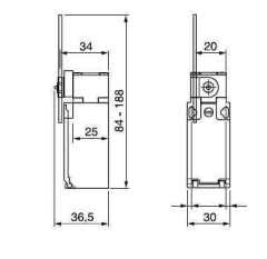 LL8XCK-P155 Plastik Limit Switch
