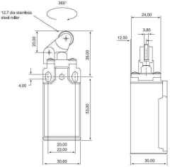 LL8XCK-P121 Plastik Limit Switch