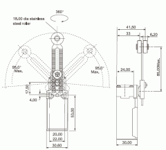 LL8XCK-P145 Plastik Limit Switch