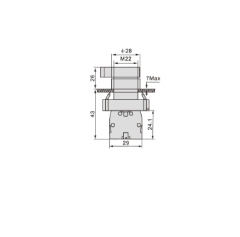 LAY5-BJ33 Kalıcı Uzun Mandal Şalter Metal Buton