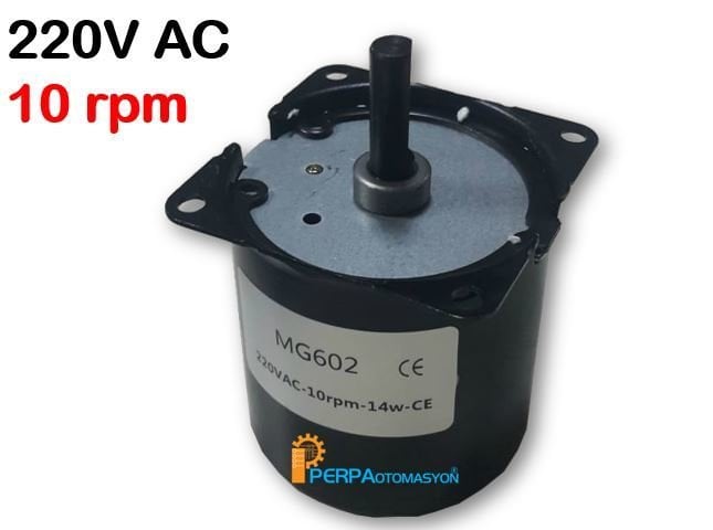 60KTYZ 10 Rpm 14W AC Senkron Motor