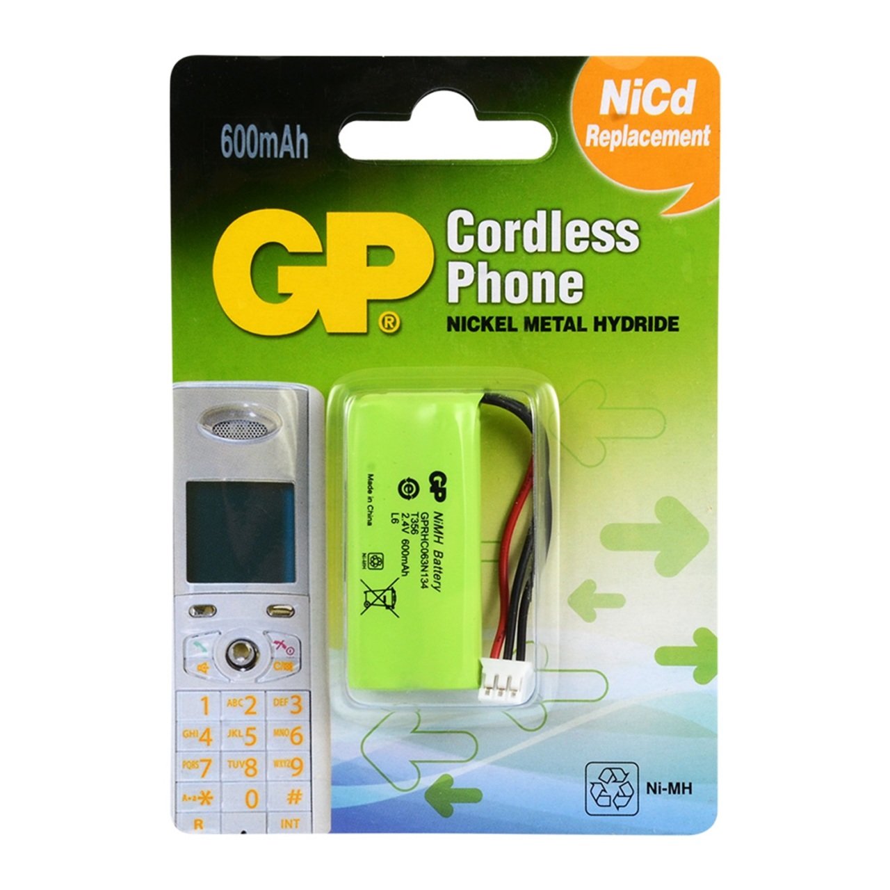 Gp T356 2.4V 600mAh Telsiz Telefon Pili