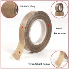 20mm Isıya Dayanıklı Yanmaz PTFE Teflon Bant