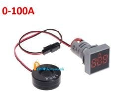 22mm Led Dijital Göstergeli Ampermetre Kare Sinyal Lambası