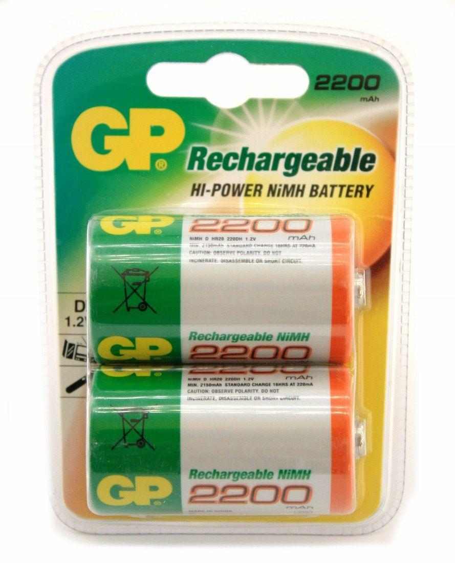GP 220DH-2U2 2200mAh D Boy Şarjlı Pil