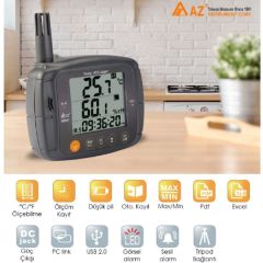 AZ 88081 Profesyonel Sıcaklık ve Nem Ölçer Datalogger