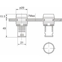 AD22-22MK 22mm Işıksız Buzzer