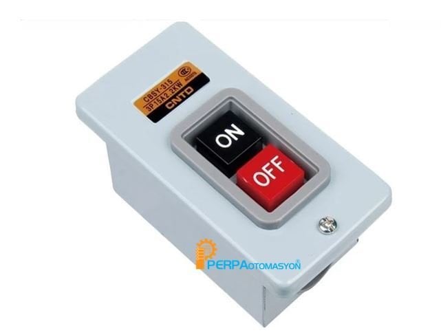 3 Faz Metal Kutulu Güç Buton Anahtarı 15A 2.2KW