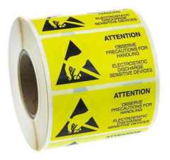 Antistatik ESD Rulo Yapışkanlı Etiket Sticker 25x45mm