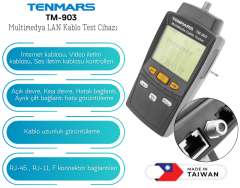 Tenmars TM-903 Multimedya LAN Kablo Test Cihazı