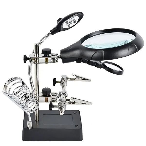 MG16129-C Led Büyüteçli  Havya Standı