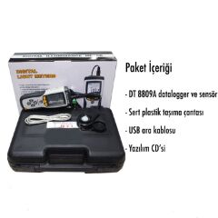 Cem DT 8809A Profesyonel Işık Ölçer Datalogger Özellikli Lüxmetre