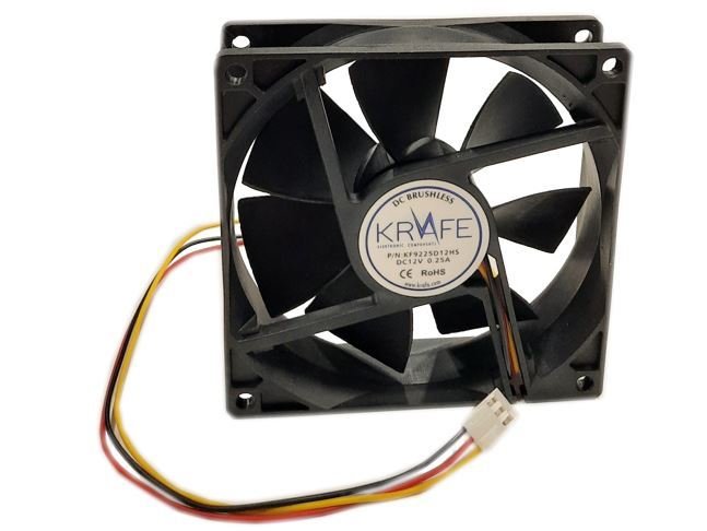 Krafe 92x92x25 12 VDC 3 Kablolu Fan