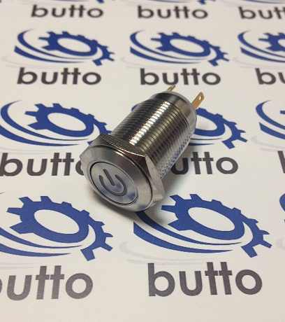 16 mm Power Işıklı Yaylı Metal Buton IP67