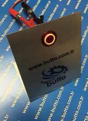 16 mm Işıklı Kalıcı Siyah Metal Buton IP67