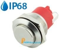 19mm IP68 Metal Yaylı Buton Çıkık Kafa
