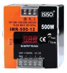 24VDC 20.8A 500W Dijital Göstergeli Ray Tipi Güç Kaynağı