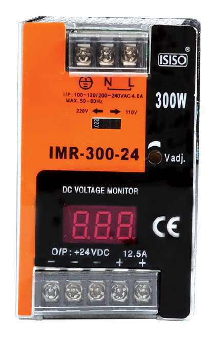 12VDC 25A 300W Dijital Göstergeli Ray Tipi Güç Kaynağı