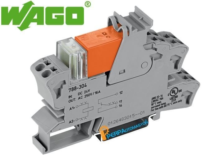 Wago 24V DC 2x8A 15MM Soket+Röle+Led