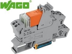 Wago 24V DC 2x8A 15MM Soket+Röle+Led