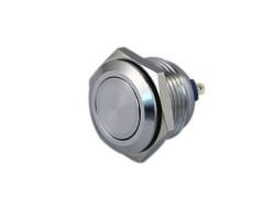 16 mm Işıksız Düz Kafa Yaylı Metal Buton
