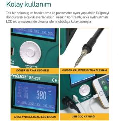 ProsKit SS-257B 75W Akıllı Havya İstasyonu