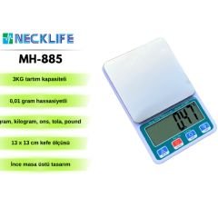 Necklife MH-885 Dijital Hassas Terazi (3KG / 0.01GR)