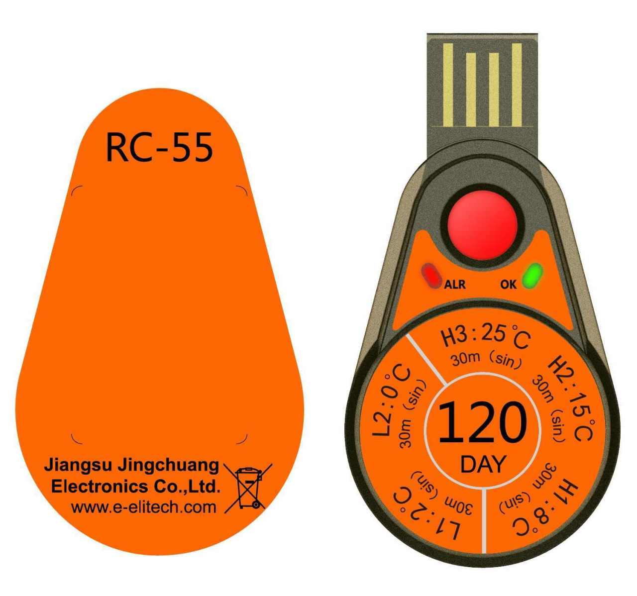 RC-55 Tek Kullanımlık Sıcaklık Kayıt Cihazı