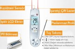 Testo 104-IR Lazerli ve Problu Gıda Termometresi