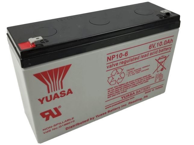 Yuasa 6V 10Ah Bakımsız Kuru Akü