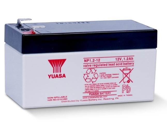 Yuasa 12V 1.2Ah Bakımsız Kuru Akü