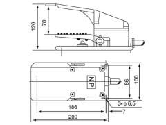 Cntd CFS-302 Döküm Korumalı Pedal Switch