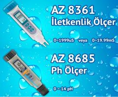 Su Kalitesi Ölçüm Cihazı Seti İletkenlik ve Ph