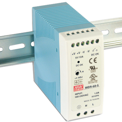 MeanWell 60W 24VDC 2.5A Ray Montaj Güç Kaynağı