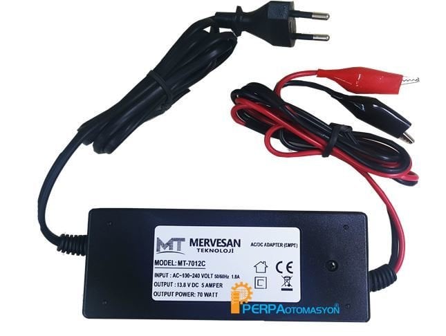 Mervesan Mt-7012C 70W 12V 5A Akü Şarj Cihazı