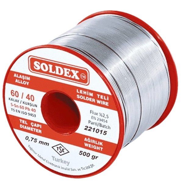 Soldex Sn60 Pb40 0,75mm 500Gr Lehim Teli