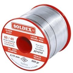 Soldex Sn60 Pb40 0,75mm 500Gr Lehim Teli