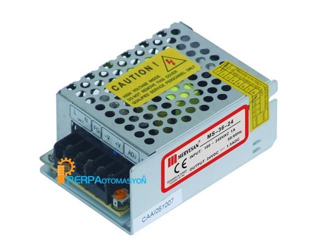 Mervesan 36W 24V 1.5A Metal Kasa Adaptör