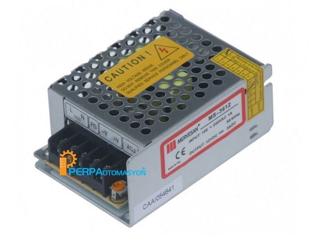 Mervesan 36W 12V 3A Metal Kasa Adaptör