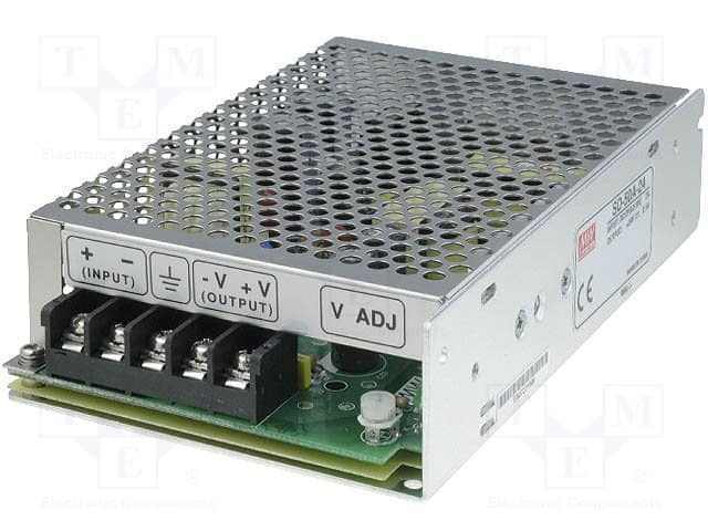 Mean Well SD-50C-12 Tek Çıkış 36~72V Giriş 12V Çıkış DC-DC Converter
