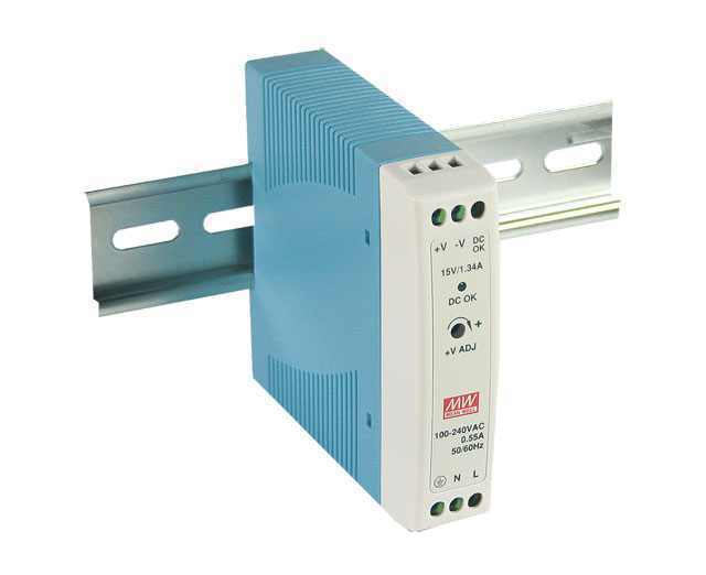 MeanWell 15W 5V DC 3A Ray Montaj Güç Kaynağı