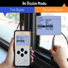 LS225 + N1500 Ultra İnce Kaplama Kalınlık Ölçüm Cihazı | Hassas