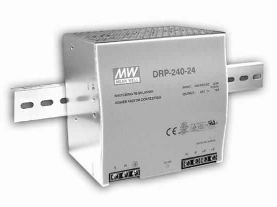 240W 24V 10.0A 85-264V Monofaze Ray Montaj Güç Kaynağı