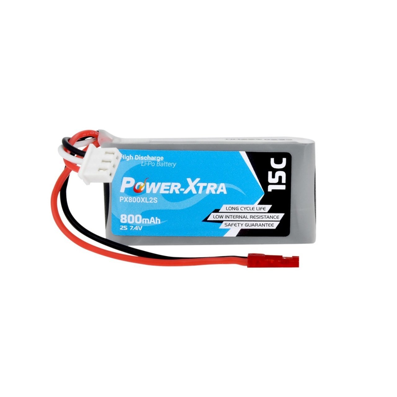 PX800XL 7.4V 2S1P 800 mAh (15C) Li-Polymer Pil