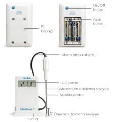 Hanna HI98509 Kablolu Problu Çok Hassas Termometre