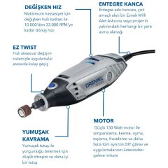 Dremel 3000-5 Çok Amaçlı Taşlama El Motoru