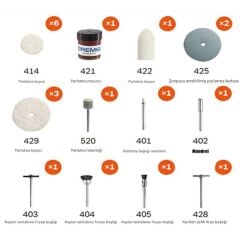Dremel 684 Temizleme ve Parlatma Seti