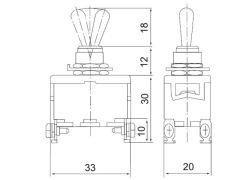 Cntd C522 On-On 6 Pin Toggle Switch